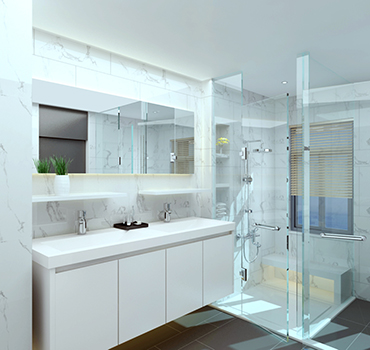 Design personalizzato bagno bianco